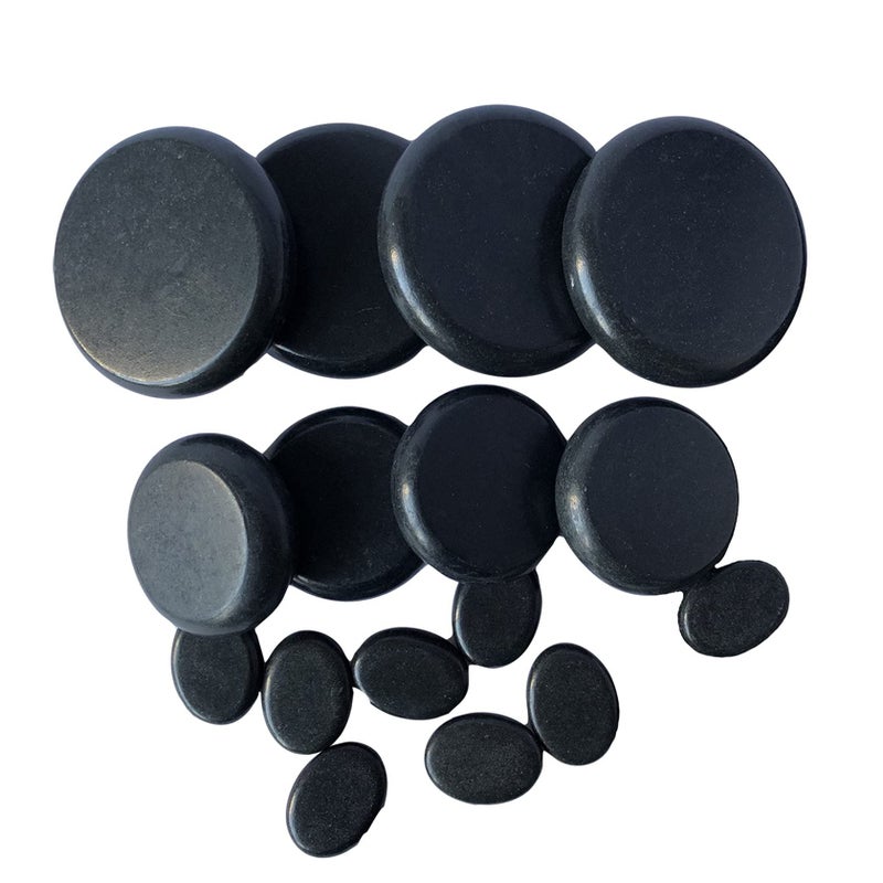 Zabrina 16 Pcs Professional Large Massage Stone Set Basalt Hot Rocks Stones - Image 3
